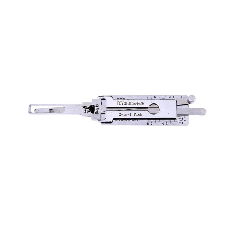 Lishi Tool TOY(2014) 2-in-1 Pick Set for Car Door Opener Tool Locksmith Tools Tubular Lock Pick and Decoder Tool