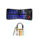 HH 30-in-1 Lock Picks Tools Set with Transparent Practice Lock for Locksmith Training - LOCKPICKWEB