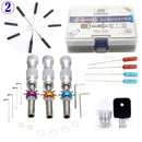 Tubular Lock Pick Set and 1 Transparent 7 Pins Tubular 10Pcs Padlock Shim Picks Set with 10Pcs Lock Pick Set for Locksmith tools