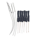 Tubular Lock Pick Set and 1 Transparent 7 Pins Tubular 10Pcs Padlock Shim Picks Set with 10Pcs Lock Pick Set for Locksmith tools