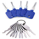 5pcs Lock Repairing Tools Locksmith Try-Out Keys Set and 10pcs Jiggler Keys Lock Pick Set