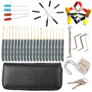 24Pcs Lock Pick Set Tools Transparent Practice Lock with Padlock Shim Picks Broken Key Extractor Suitable for Locksmith Practice Tool