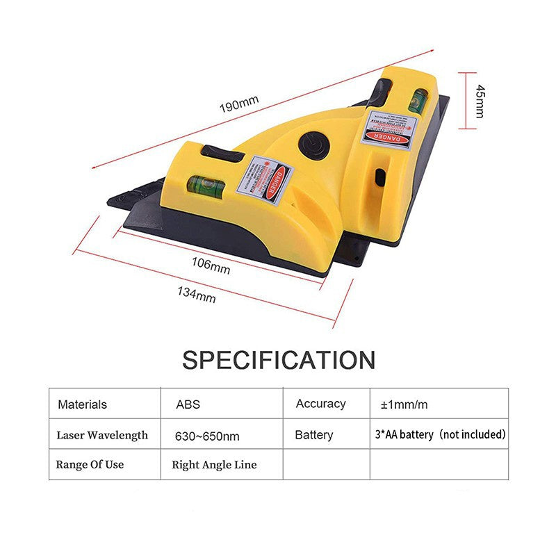 Laser Level 90 Degree Right Angle Vertical Horizontal Laser Square Projection Laser Measurement Tools Level Laser Tools