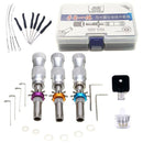 Locksmith Tools 7 Pins Lock Tubular Set 7.0MM/7.5MM/7.8MM and Transparent Plum Lock