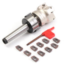 MT2 M10 50mm Face End Mill Cutter with 10pcs APMT1604 Carbide Inserts Turning Tool
