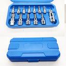 13pc Torx Star Bit Socket Nuts Set 1/4 3/8 and 1/2 Drive T8 - T70 Home Tool Kits