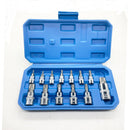 13pc Torx Star Bit Socket Nuts Set 1/4 3/8 and 1/2 Drive T8 - T70 Home Tool Kits