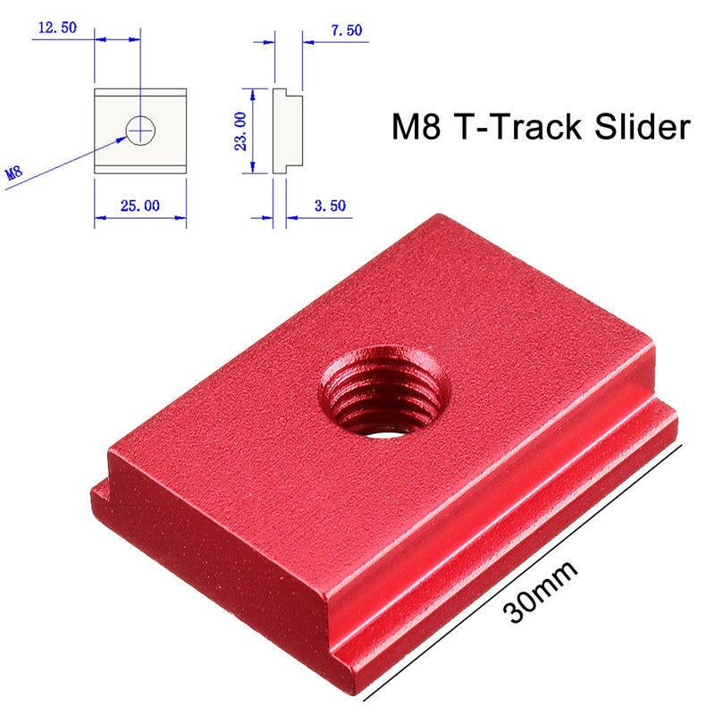 Aluminum Alloy Miter Track Nut T-track Sliding Nut M6/M8 for T-Track Jig Fixture Slot