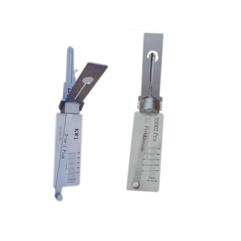 New Locksmith Tool Lishi 2 In 1 KW1 Lock Pick and Decoder with SS002 Decoder