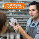 Premium Practice Lock Picking Tools with Transparent Training Padlock for Lockpicking