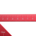 2PCS Red Aluminum Alloy Woodworking Scriber T Ruler Square Multifunctional 45/90 Degree Angle Ruler Angle Protractor Gauge