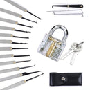 Transparent Practice Padlock Unlocking Lock Picks Set Key Extractor Tools 31 Pcs - LOCKPICKWEB