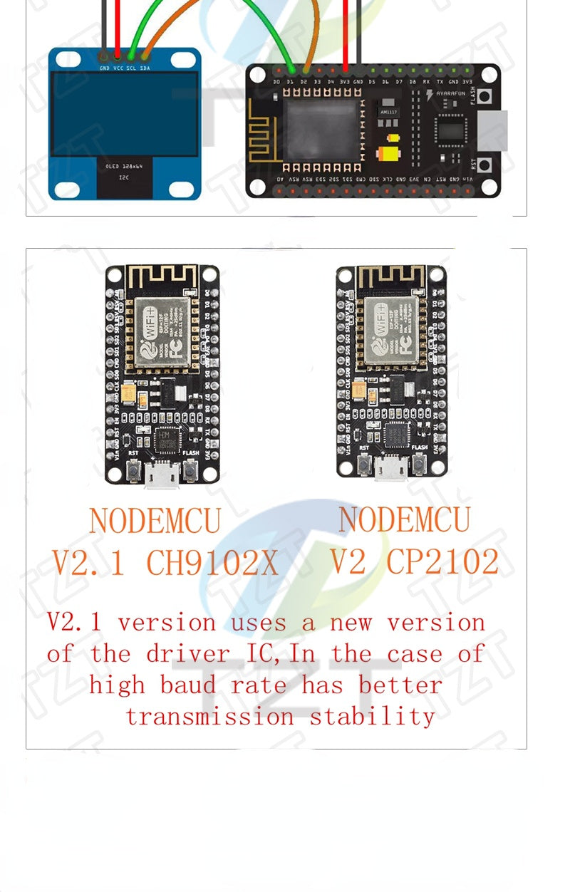 Wireless Module NodeMcu V2.1 CH9102X Lua WIFI Internet of Things Development Board ESP8266 with USB Port for Arduino