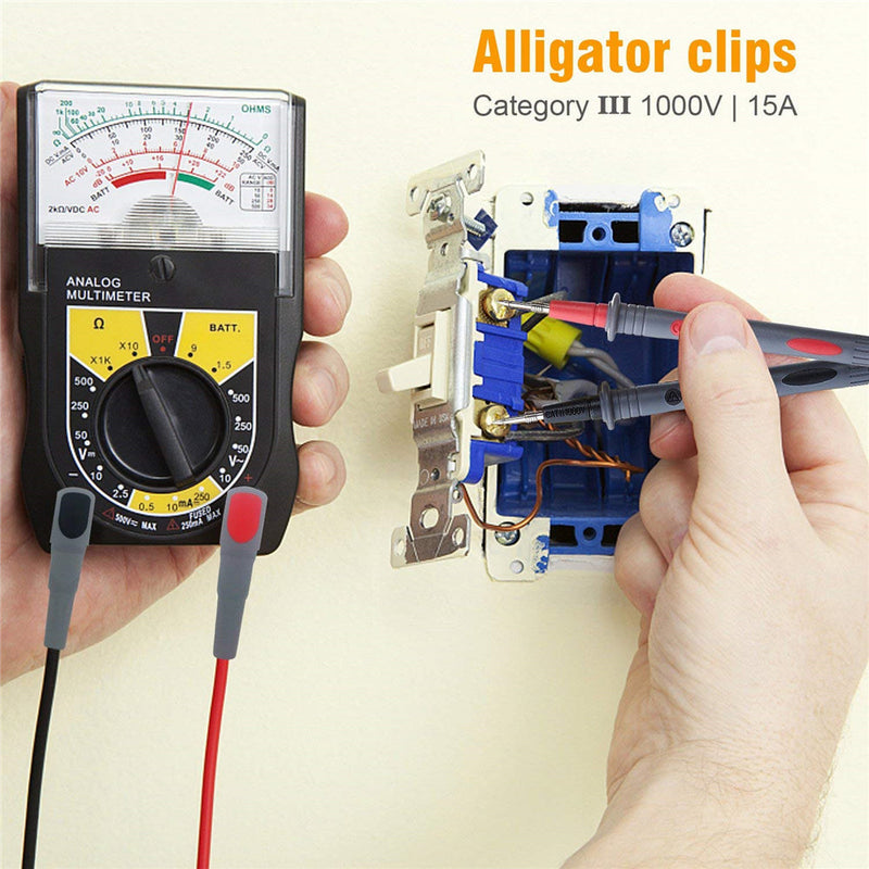 6pcs Test Lead Threaded Alligator Clips Safety Alligator Clip for Universal Meter Multimeter