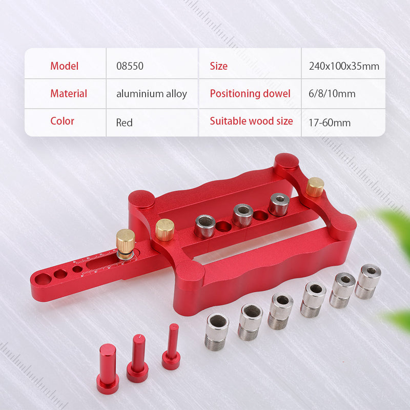 Drillpro Self Centering Dowelling Jig Metric Dowel 6/8/10mm Punch Locator Drilling Tools for Woodworking