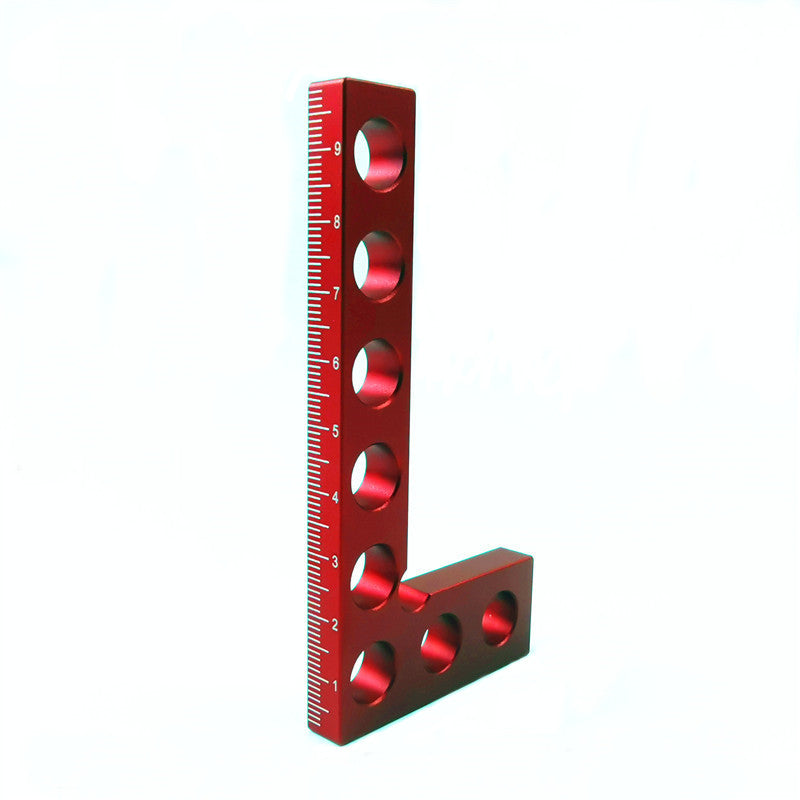 100mm Imperial/Metric Right Angle Ruler Aluminum Alloy Height Measuring Ruler Woodworking Tool