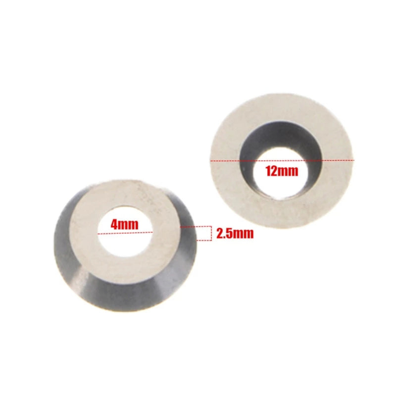 10Pcs 12×2.5mm 30 Degree Ronde Carbide Insert Vervangen Cutter Insert Past Voor Hout Draaien Gereedschap