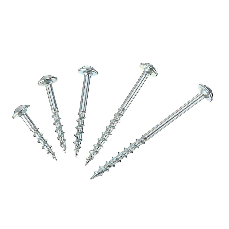 552PCS Self Tapping Pocket Hole Screws Kit SQ2 Square Driver 25/32/38/50/63mm Screws with Screwdriver Bit and Storage Case