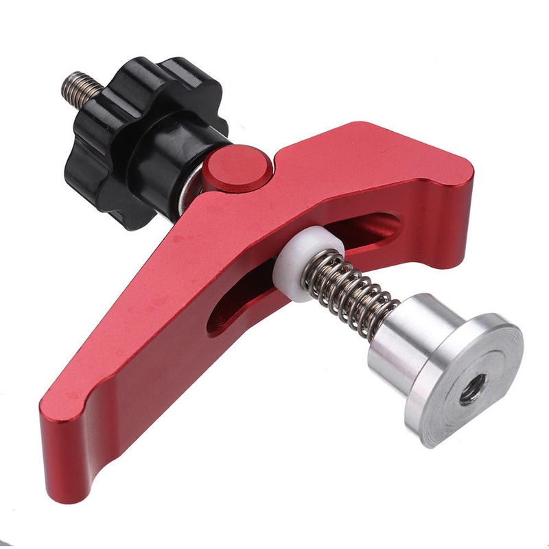 2pcs Aluminum Alloy Quick Acting Hold Down Clamp T-Slot T-Track Clamp Set with Metal Box Woodworking Tool
