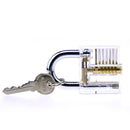 4 in 1 Locksmith Supply Set Transparent Practice Lock with 17pcs Lock Tool Broken Key Remove Pick Hook