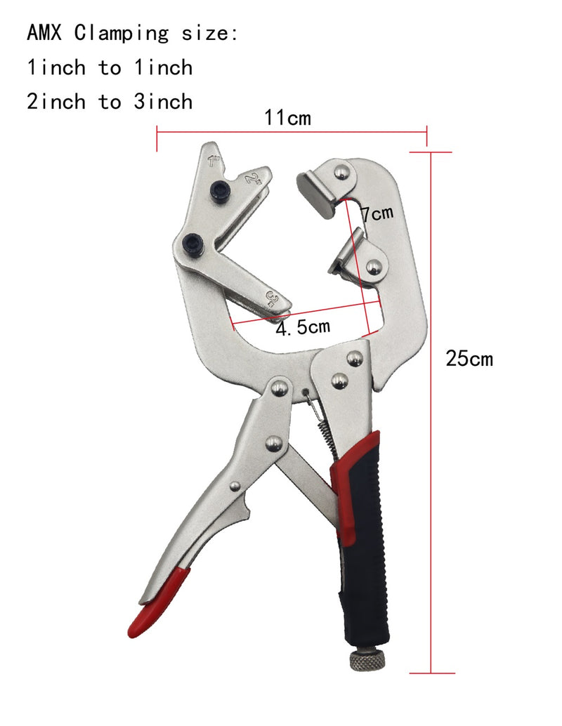 2-In-1 Vigorous Pliers Diagonal Hole Pliers C-Clamp Locking With Large V-Pads