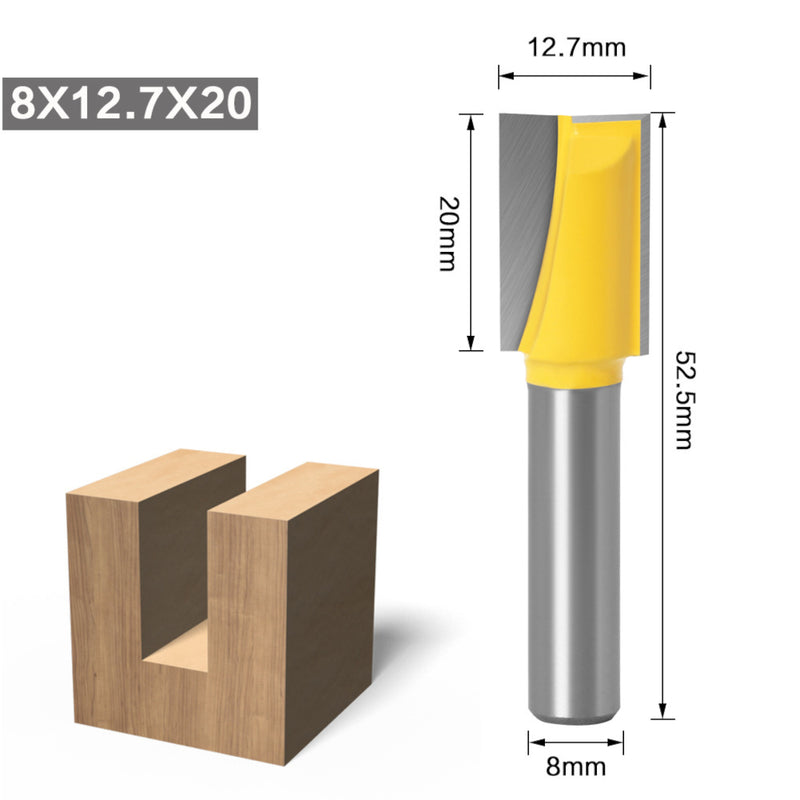 Drillpro 8mm Shank Cleaning bottom Engraving Bit CNC Wood Solid Carbide Router Bit Milling Cutter Tungsten Steel Wood Tool Woodworking Router