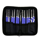Multi-Tool Set Padlock for Beginners Locksmith Kit Unlocking Tool Blue Locks set 12 pieces +5 pins +1 padlock - LOCKPICKWEB