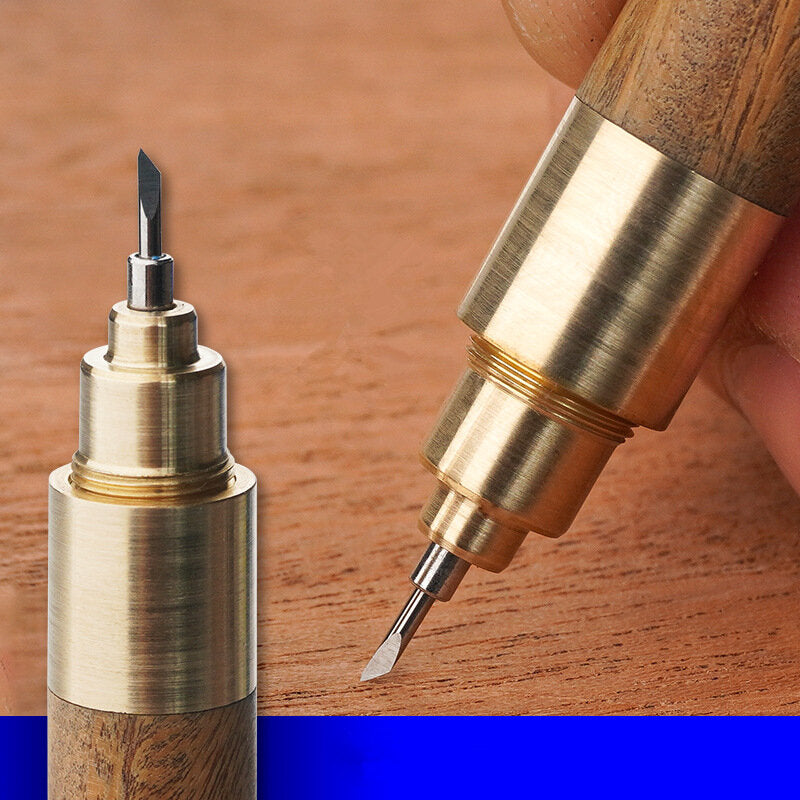 GANWEI Brass Woodworking Scriber Alloy Tip Dual-purpose Pen Sharpener for Gel Pen Cutter Carve Tool
