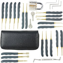 KLOM 24pcs Single Hook Lock Pick Set with 1Pc Transparent Lock Locksmith Practice Training Skill Set COD - LOCKPICKWEB