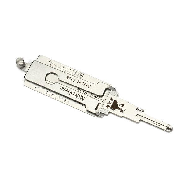 Lishi NSN14 Dr/Bt 2 in 1 Car Door Lock Pick Decoder Unlock Tool Locksmith Tools