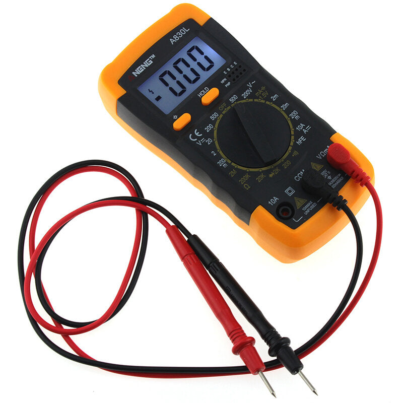 ANENG A830L Digital Multimeter DC AC Voltage Diode Freguency Transistor Tester