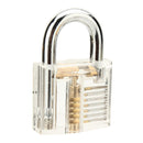 3Pcs Transparent Cutaway Inside View Of Practice Padlock Locksmith Practice Training Skill Set Lock Picks