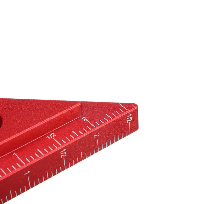 Woodworking 90 Degree Height Ruler Carpenter Square Metric Inch Triangle Ruler Aluminum Alloy DIY Height Measuring Gauging Woodworking Tools