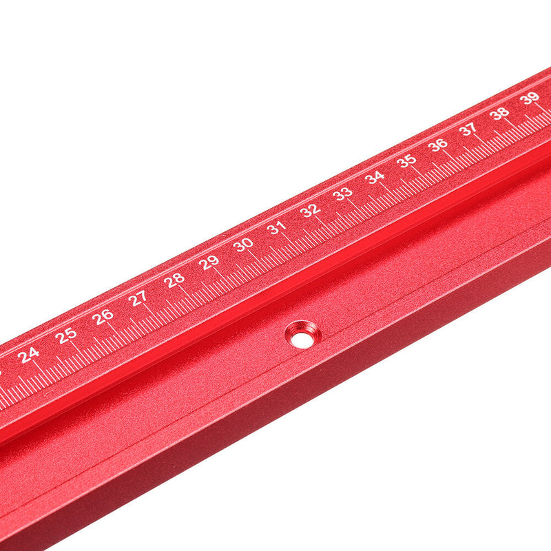 300-1220mm Red Aluminum Alloy 45 Type T-Track Laser Scale Woodworking T-slot Miter Track for Table Saw Router Table