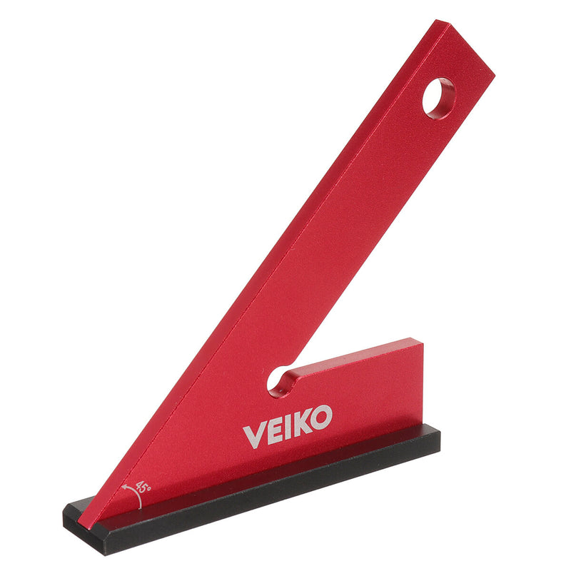 VEIKO Aluminum Alloy Miter Square with Base 45 Degree Right Angle Ruler Miter Angle Corner Ruler Woodworking Measuring Tools