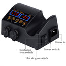 JCD 8898 2 In 1 750W Soldering Station Hot Air Gun Heater LCD Digital Display Soldering Iron Welding Rework Station for Cell-phone BGA SMD PCB IC Repair
