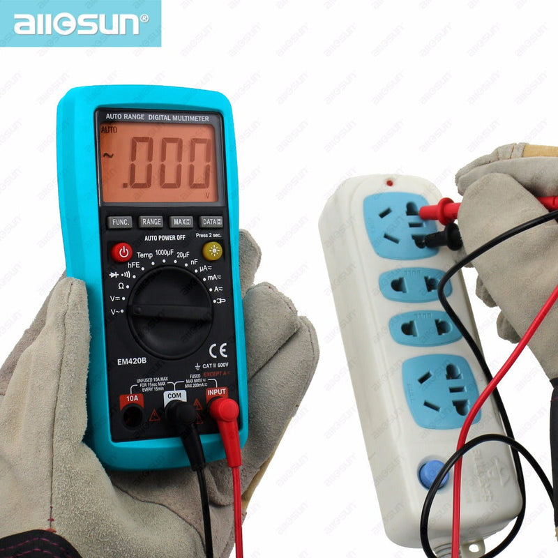 All-Sun EM420B Digital Multimeter Diode Transistor Battery Tester AC/DC Ammeter Voltmeter Ohm Portable Meter Voltage Meter