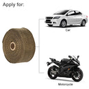 Car Exhaust Pipe Header Heat Wrap Resistant Downpipe 10 Stainless Steel Ties 5mx5cm