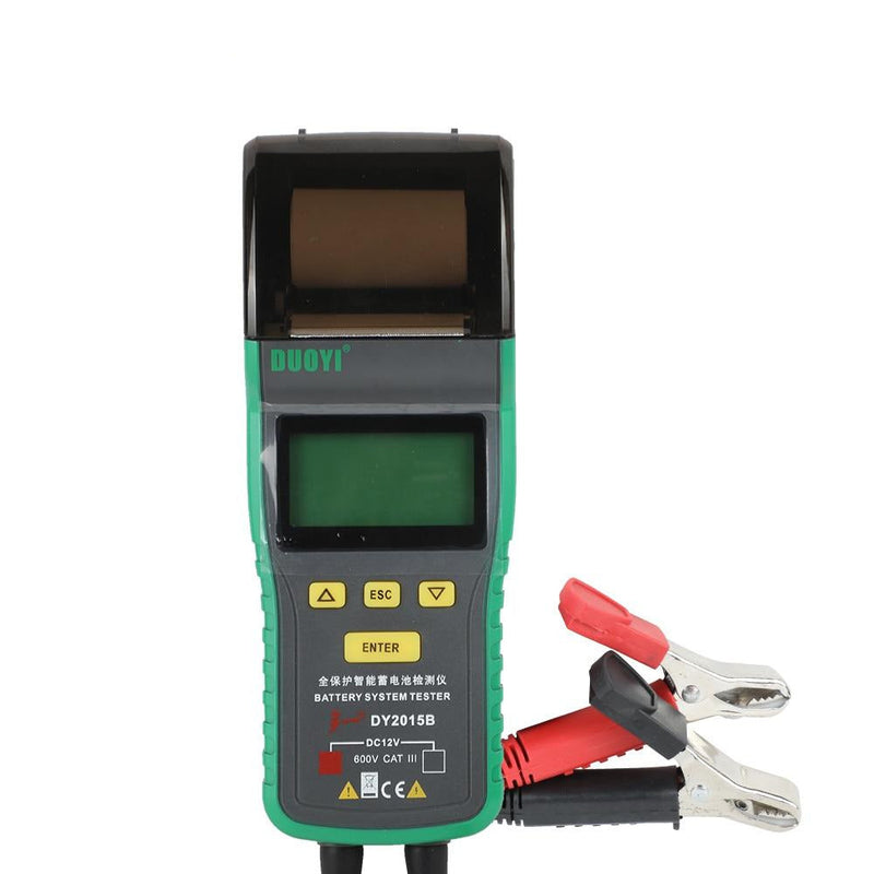 DUOYI DY2015B Automotive Battery Tester Car Power Electronic Load Battery Analyzer with Printer 12V Car Measure Tester