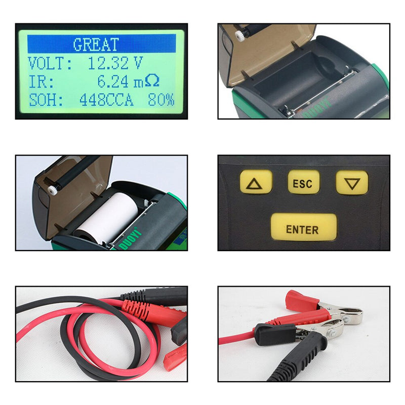 DUOYI DY2015B Automotive Battery Tester Car Power Electronic Load Battery Analyzer with Printer 12V Car Measure Tester