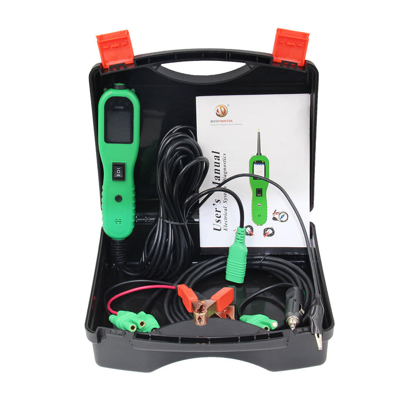 YD208 Electrical System Circuit Tester Circuit Breaker Protected Instantly Identifies Positive, Negative and Open Circuits