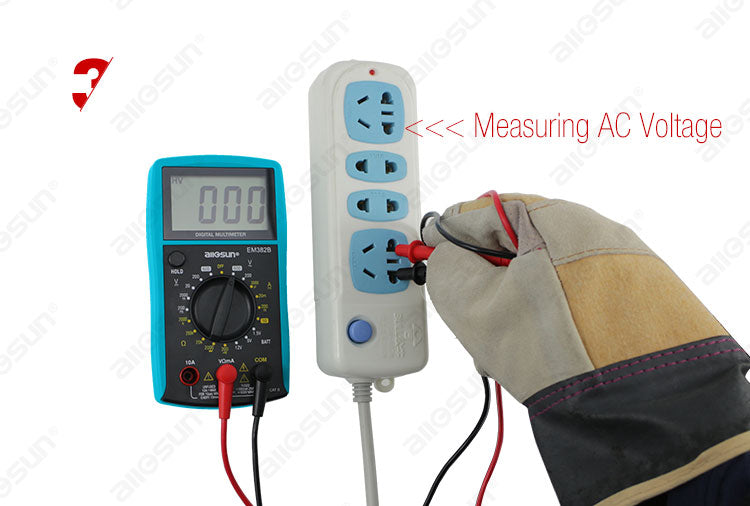 EM382B LCD Display Electric Handheld Tester Meter Digital Multimeter DC AC Voltmeter Continuity Battery Diode