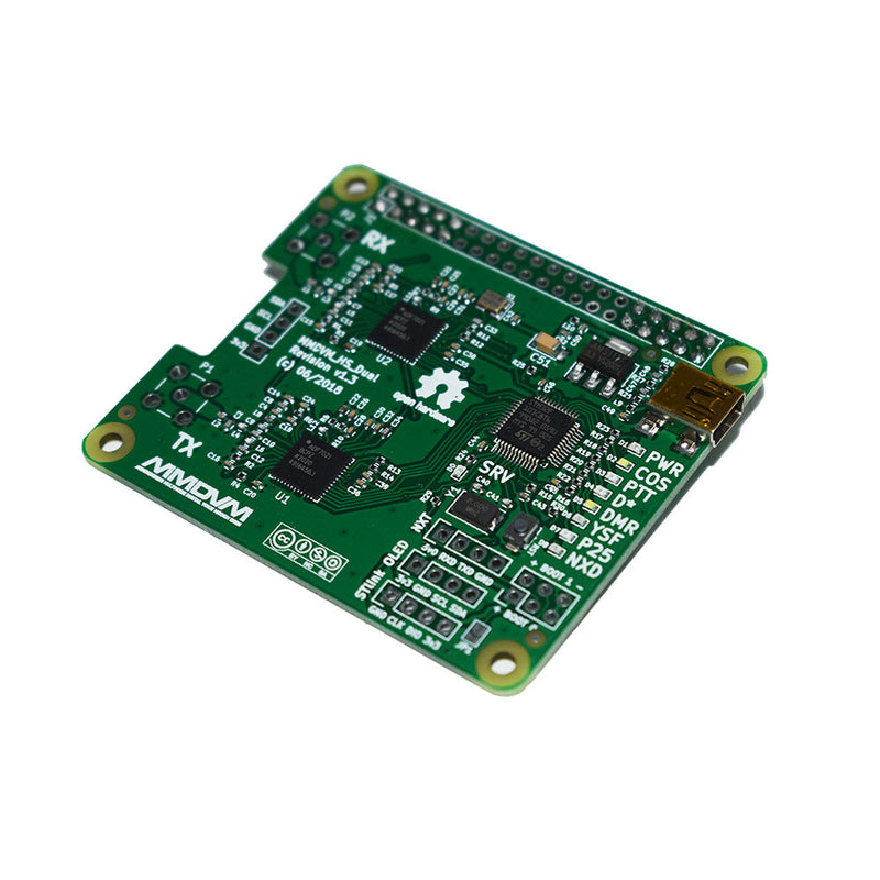 Latest V1.3 MMDVM HS Dual Hat Duplex Hotspot Board Support P25 DMR YSF NXDN for Raspberry Pi