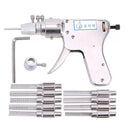 Lock Pick Gun Dimple Lock Bump Gun Tool Set with 9pcs Bump Key Tips Locksmith Practice Gun Set