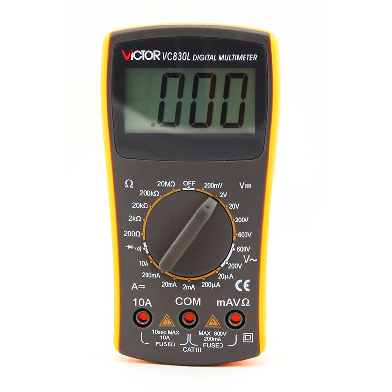 Mini Pocket Simple 2000 Counts Manual Range 10A 600V Resistance Students Use Teaching USE Digital Multimeter VC830L