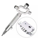 Multi Purpose Cylinder Gauge Cam Turner Spindle Turner Auto Car Repair Tool Silver Locksmith Tool