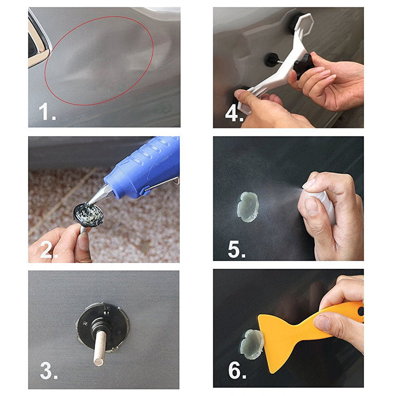 PDR Tools Kit Plastic Bridge Pulling Dent Remover Hand Tool Set for Paintless Dent Repair Tool Kit for Car Body