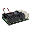Aluminum Metal Case Box with Dual Fan Heat Sink for Raspberry Pi 4