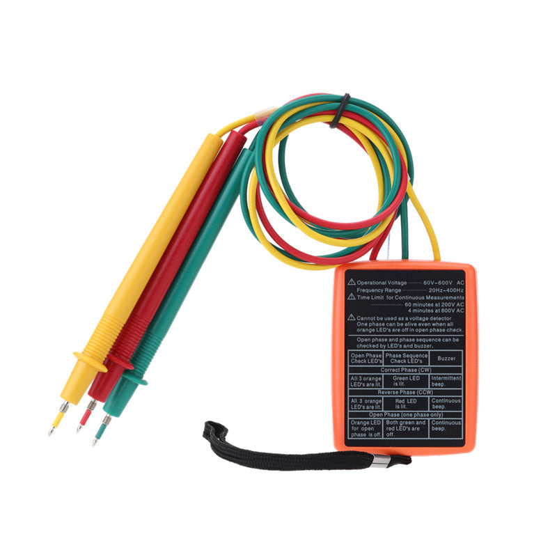 Phase Rotation Indicator Led Panel Rotation Indicator Tester Phase Indicator Detector Checker Meter