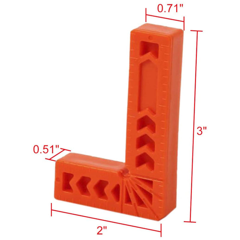 Drillpro 12Pcs 90 Degree Right Angle Auxiliary Locator 3/4/6 Inch Woodworking Tools Plastic Clamp Square Angle Ruler Holder